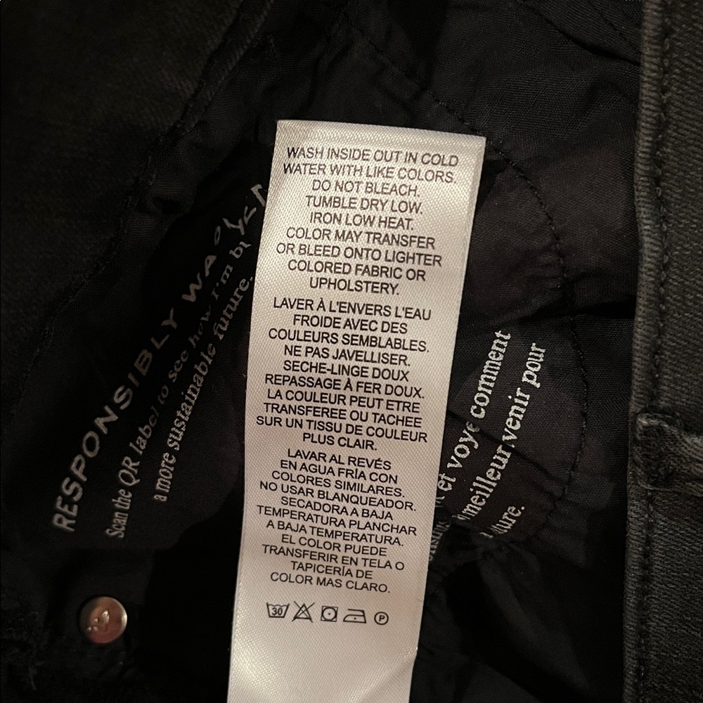 Frame Le Garçon Women’s Denim Charcoal Jeans Size 26 - Picture 7 of 7